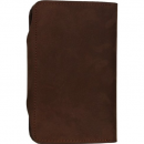 Чоловічий гаманець на кнопці з натуральної шкіри рудий темний Vintage