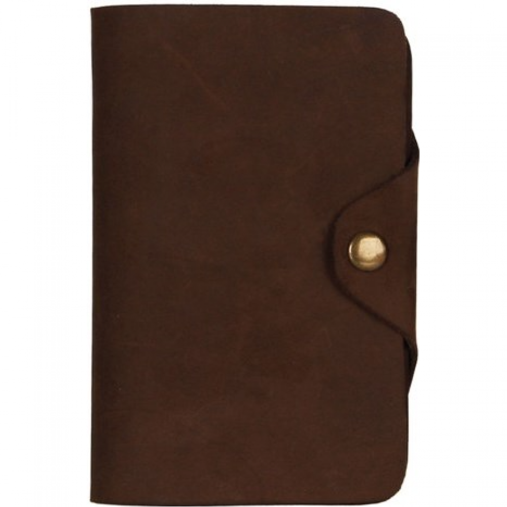 Чоловічий гаманець на кнопці з натуральної шкіри рудий темний Vintage