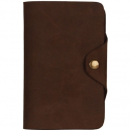 Чоловічий гаманець на кнопці з натуральної шкіри рудий темний Vintage