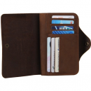 Чоловічий гаманець на кнопці з натуральної шкіри рудий темний Vintage