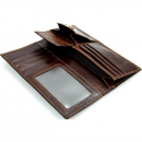 Чоловічий гаманець без застібки з натуральної шкіри рудий темний Vintage