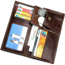 Чоловічий гаманець без застібки з натуральної шкіри рудий темний Vintage