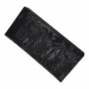 Чоловічий гаманець без застібки з натуральної шкіри чорний