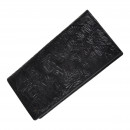 Чоловічий гаманець без застібки з натуральної шкіри чорний