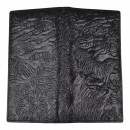 Чоловічий гаманець без застібки з натуральної шкіри чорний