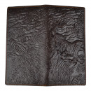 Мужской кошелек без застежки из натуральной кожи шоколад