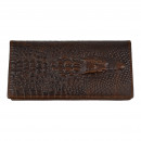 Чоловічий гаманець без застібки з натуральної шкіри шоколад