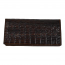 Чоловічий гаманець без застібки з натуральної шкіри шоколад