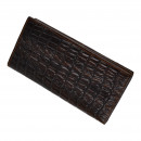 Чоловічий гаманець без застібки з натуральної шкіри шоколад