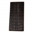 Чоловічий гаманець без застібки з натуральної шкіри шоколад