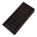 Чоловічий гаманець без застібки з натуральної шкіри шоколад