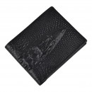 Чоловічий гаманець без застібки з натуральної шкіри чорний