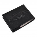 Чоловічий гаманець без застібки з натуральної шкіри чорний