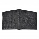 Чоловічий гаманець без застібки з натуральної шкіри чорний