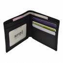 Чоловічий гаманець без застібки з натуральної шкіри чорний