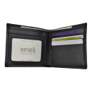 Чоловічий гаманець без застібки з натуральної шкіри чорний