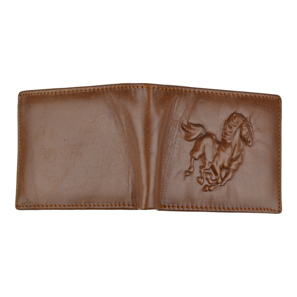 Мужской кошелек без застежки из натуральной кожи рыжий Мужской кошелек без застежки из натуральной кожи рыжий