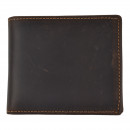 Чоловічий гаманець без застібки з натуральної шкіри шоколад Чоловічий гаманець без застібки з натуральної шкіри шоколад