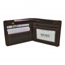 Чоловічий гаманець без застібки з натуральної шкіри шоколад Чоловічий гаманець без застібки з натуральної шкіри шоколад