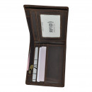 Чоловічий гаманець без застібки з натуральної шкіри шоколад Чоловічий гаманець без застібки з натуральної шкіри шоколад