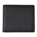Чоловічий гаманець без застібки з натуральної шкіри чорний
