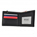 Чоловічий гаманець без застібки з натуральної шкіри чорний