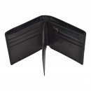 Чоловічий гаманець без застібки з натуральної шкіри чорний