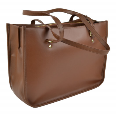 Женская сумка через плечо из натуральной кожи рыжая