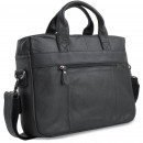 Чоловічий портфель з натуральної шкіри чорний Vintage Чоловічий портфель з натуральної шкіри чорний Vintage