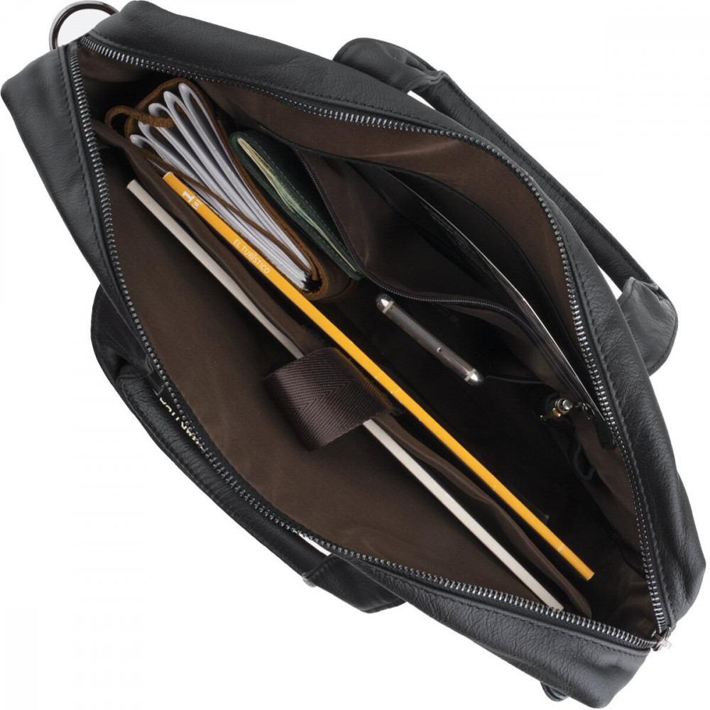 Чоловічий портфель з натуральної шкіри чорний Vintage Чоловічий портфель з натуральної шкіри чорний Vintage