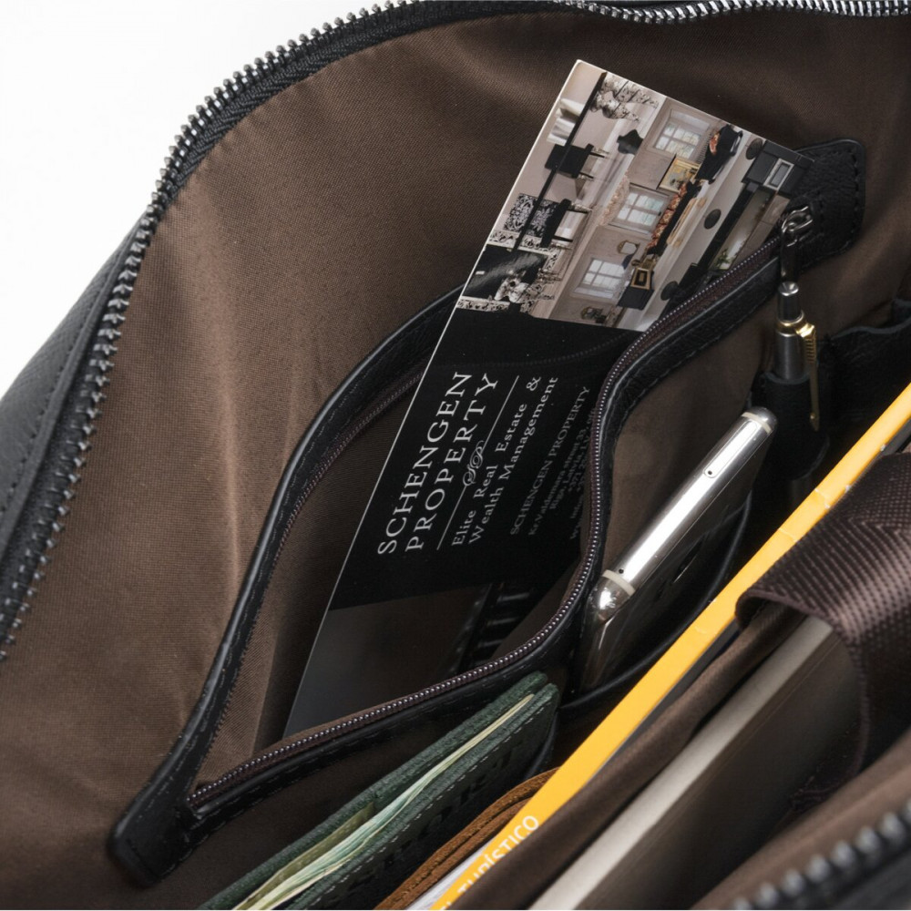 Чоловічий портфель з натуральної шкіри чорний Vintage Чоловічий портфель з натуральної шкіри чорний Vintage