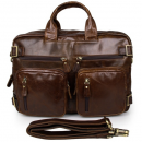 Чоловічий портфель з натуральної шкіри рудий темний Vintage