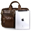 Чоловічий портфель з натуральної шкіри рудий темний Vintage