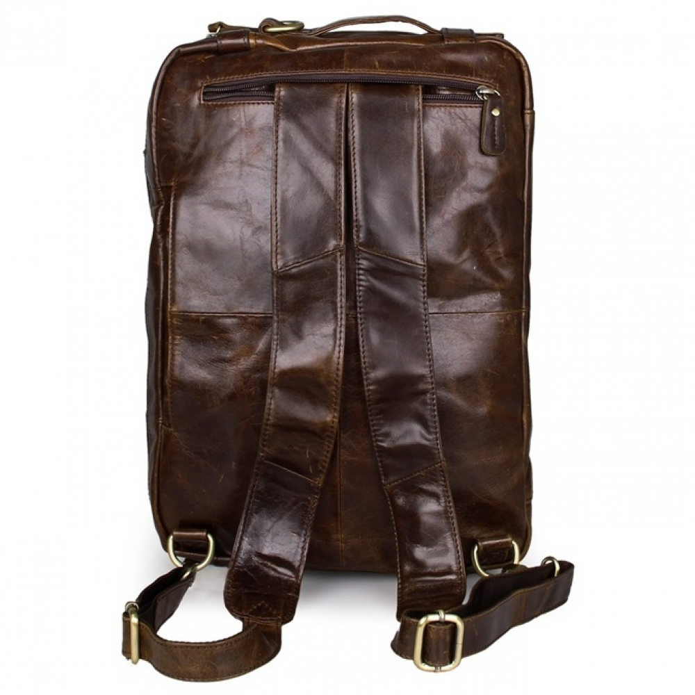 Чоловічий портфель з натуральної шкіри рудий темний Vintage