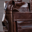 Чоловічий портфель з натуральної шкіри рудий темний Vintage