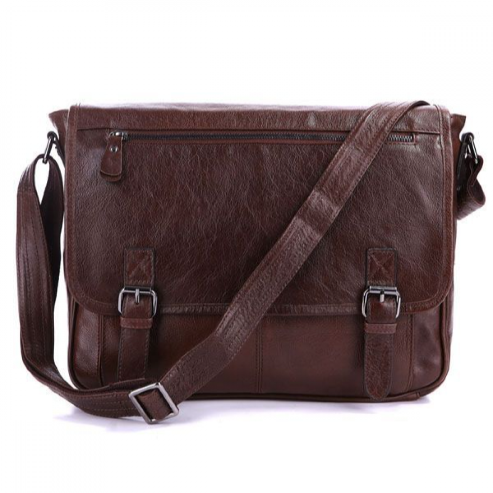 Чоловічий портфель з натуральної шкіри рудий темний Vintage Чоловічий портфель з натуральної шкіри рудий темний Vintage