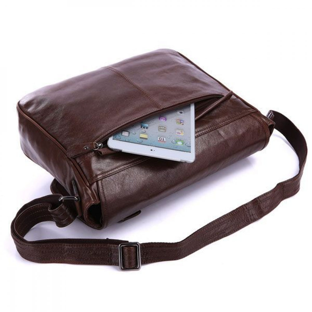 Чоловічий портфель з натуральної шкіри рудий темний Vintage Чоловічий портфель з натуральної шкіри рудий темний Vintage