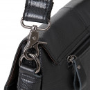 Мужская сумка через плечо (клатч) из натуральной кожи черная Vintage
