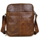 Чоловіча сумка через плече з натуральної шкіри руда темна Vintage