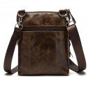 Мужская сумка через плечо из натуральной кожи коричневая Vintage