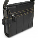 Чоловіча сумка через плече з натуральної шкіри чорна Vintage Чоловіча сумка через плече з натуральної шкіри чорна Vintage