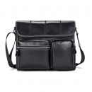 Чоловіча сумка через плече з натуральної шкіри чорна Vintage Чоловіча сумка через плече з натуральної шкіри чорна Vintage
