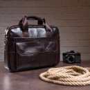 Чоловічий портфель з натуральної шкіри рудий темний Vintage Чоловічий портфель з натуральної шкіри рудий темний Vintage