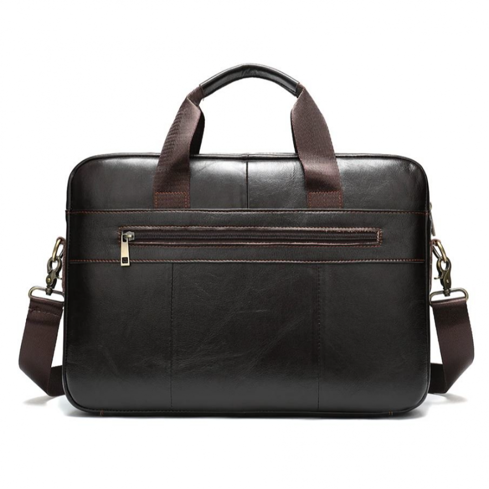Чоловічий портфель з натуральної шкіри рудий темний Vintage Чоловічий портфель з натуральної шкіри рудий темний Vintage