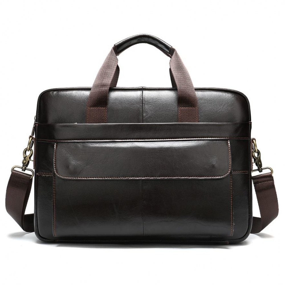 Чоловічий портфель з натуральної шкіри рудий темний Vintage Чоловічий портфель з натуральної шкіри рудий темний Vintage