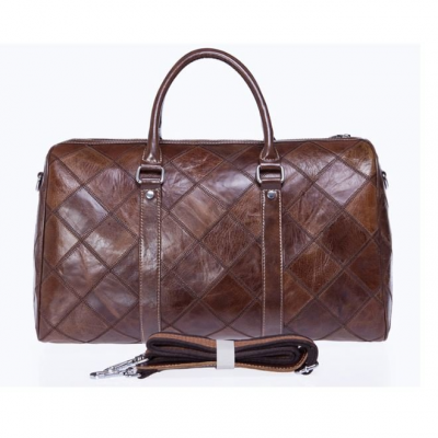 Дорожная сумка из натуральной кожи коричневая Vintage