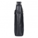 Чоловіча сумка через плече з натуральної шкіри чорна Vintage