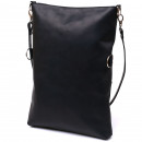 Жіноча сумка шопер з натуральної шкіри чорна вінтаж Shvigel