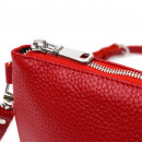 Женская сумка через плечо из натуральной кожи красная Shvigel