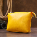 Женская сумка через плечо из натуральной кожи желтая Shvigel